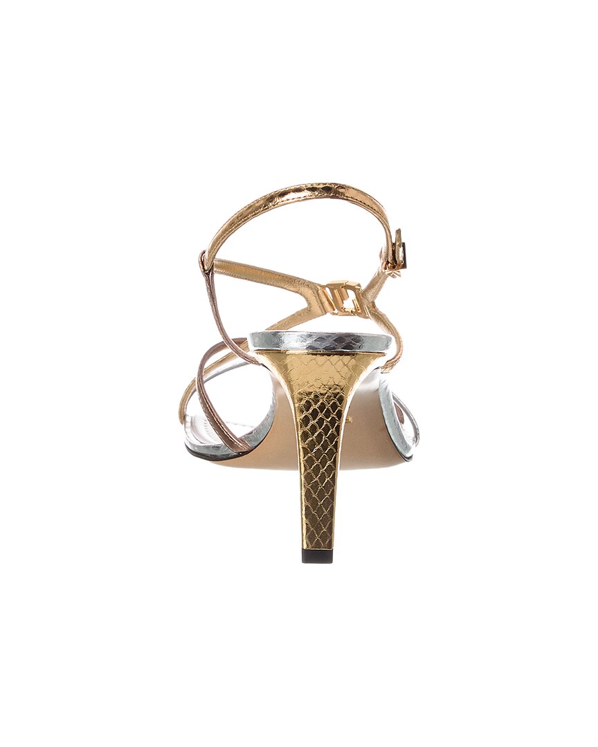 Fendi Ffold Snakeskin Sandal