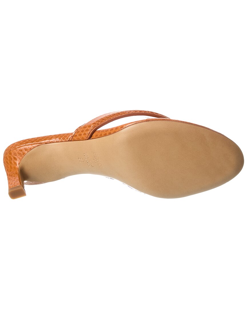 Fendi Fling Snakeskin Sandal