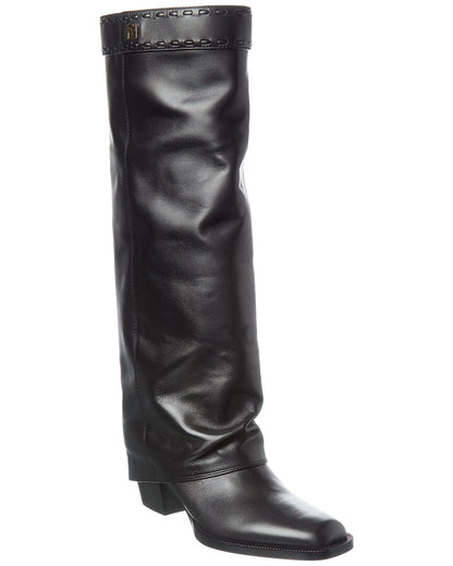 Fendi Show Leather Knee-High Boot