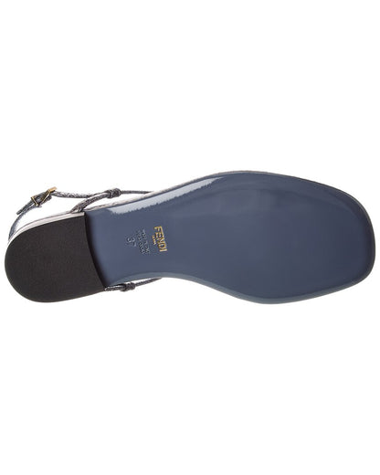 Fendi Ffold Snakeskin Sandal
