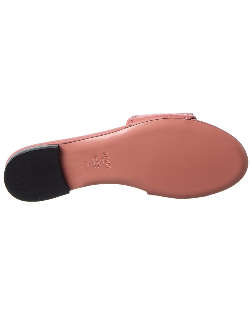 Fendi Ff Baguette Leather Sandal