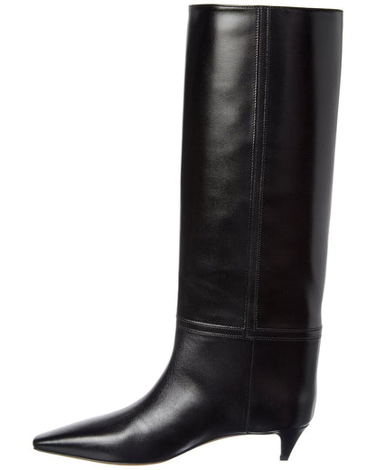 Fendi Ffold Leather Knee-High Boot