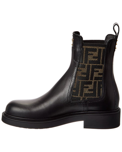 Fendi Filo Leather Biker Boot