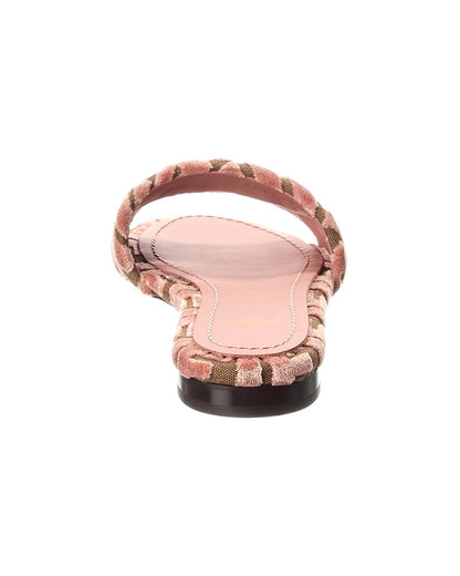 Fendi Sunshine Velvet Sandal