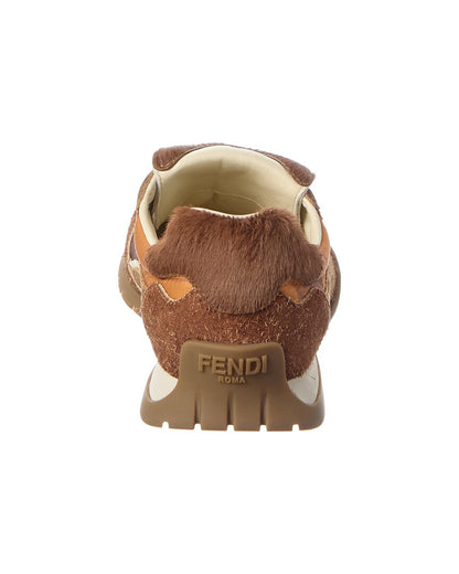 Fendi Wave Pulse Tech Fabric & Suede Sneaker