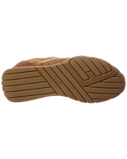 Fendi Wave Pulse Tech Fabric & Suede Sneaker