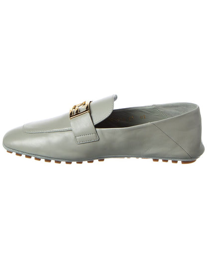 Fendi Baguette Logo Leather Loafer