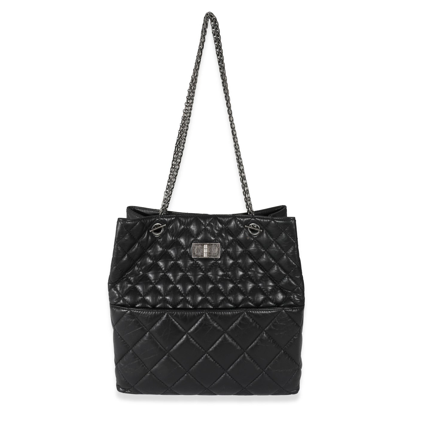 Chanel Black Calfskin Tall 2.55 Reissue Tote