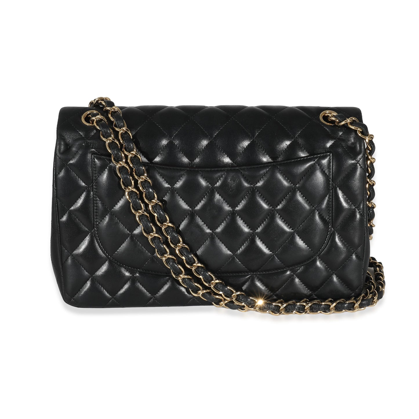 Chanel Black Quilted Lambskin Jumbo Double Flap Bag