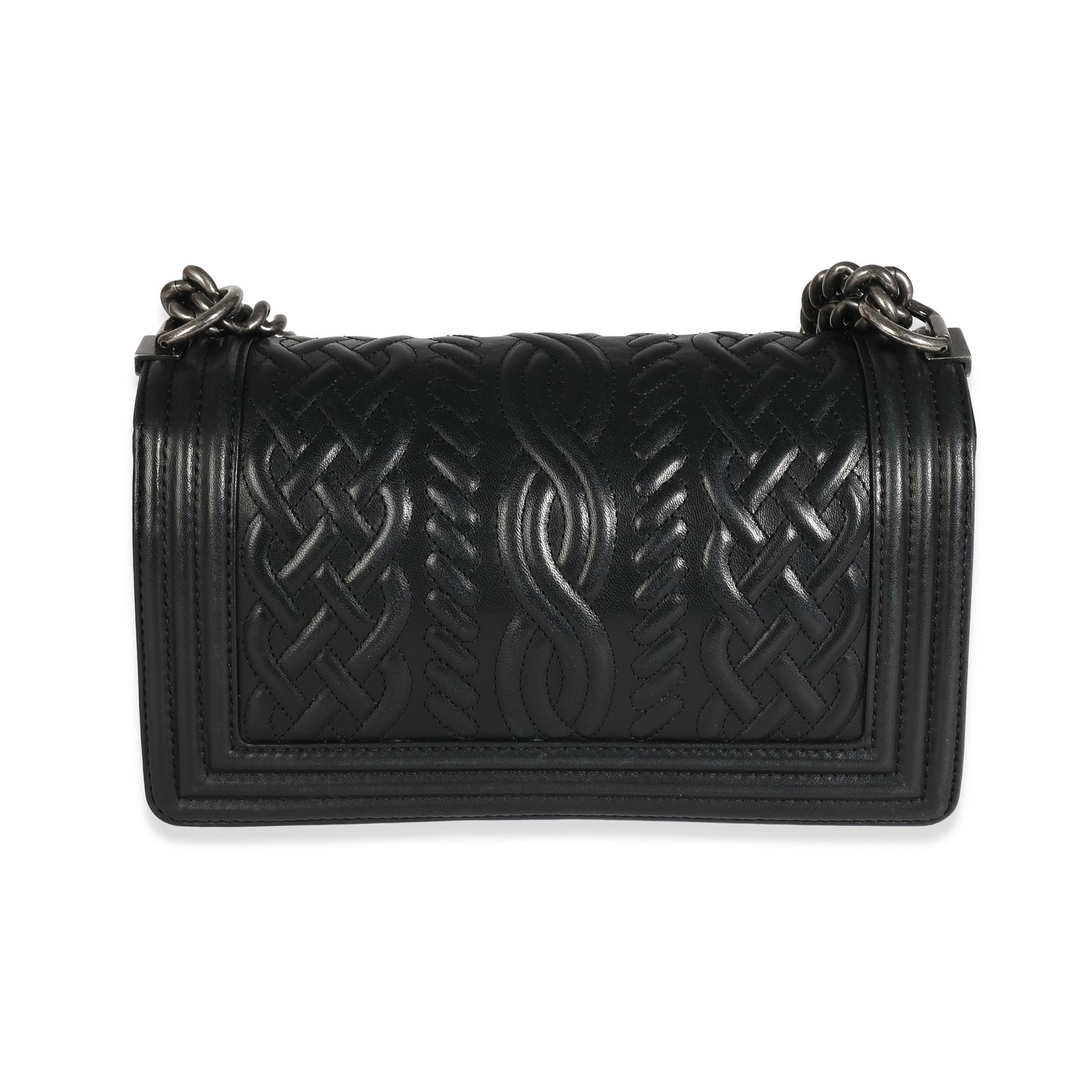 Chanel Black Lambskin Celtic Medium Boy Bag