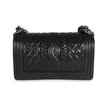 Chanel Black Lambskin Celtic Medium Boy Bag