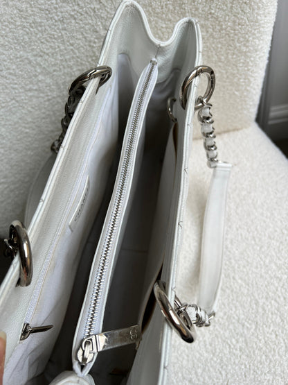 Chanel White Caviar Grand Shopper Tote (GST)
