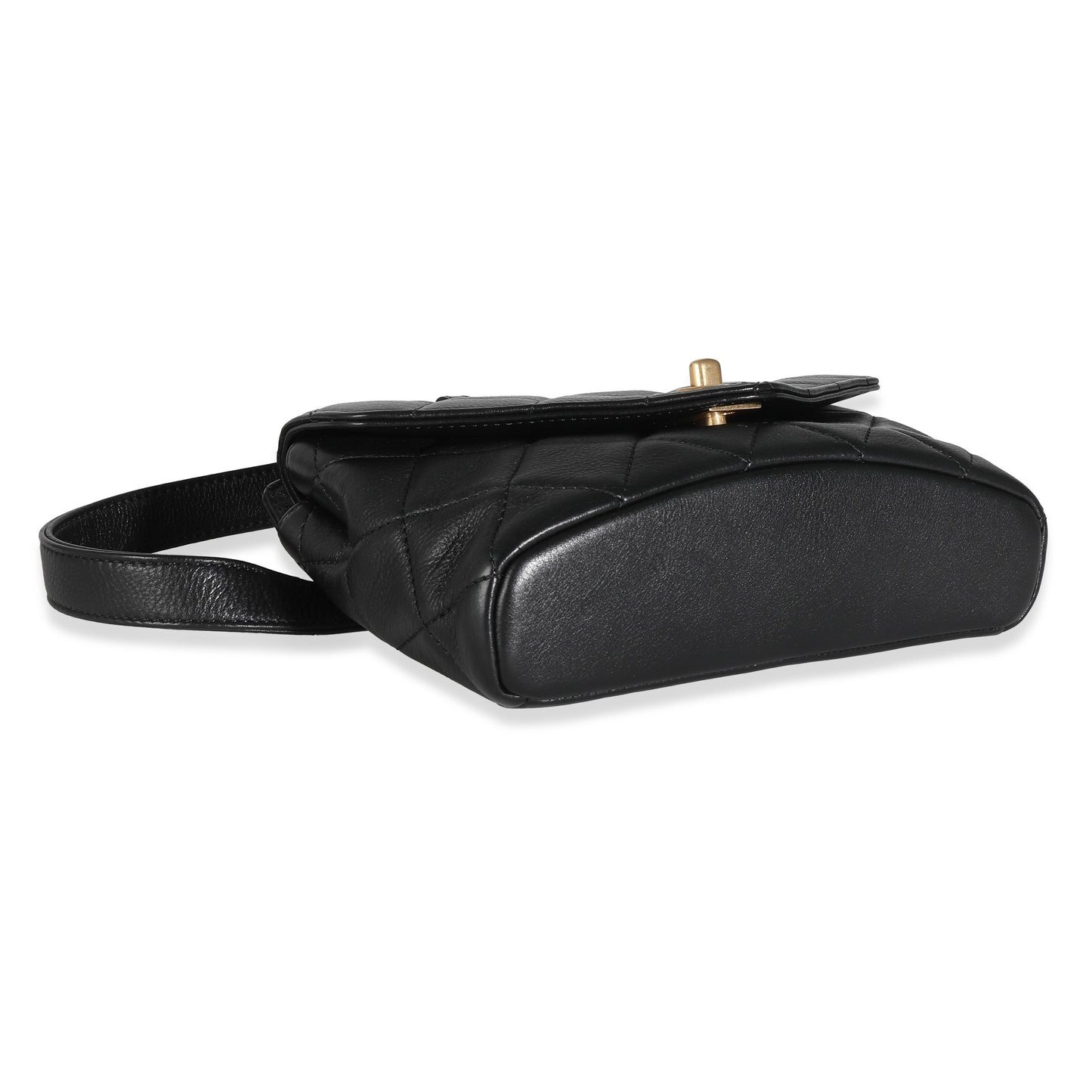 Chanel Flap Quilted Calfskin Black Shoulder Bag Style