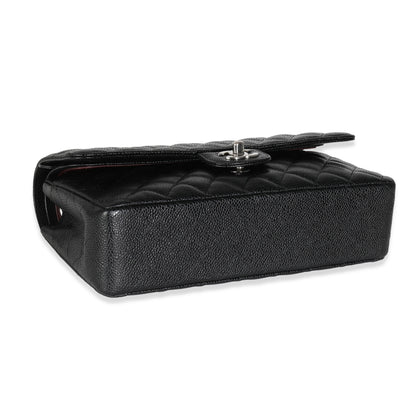 Chanel Flap Medium Classic Quilted Caviar Black Shoulder Bag Style 3