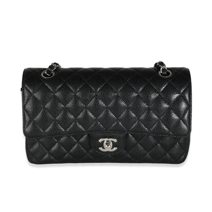 Chanel Flap Medium Classic Quilted Caviar Black Shoulder Bag Style 3