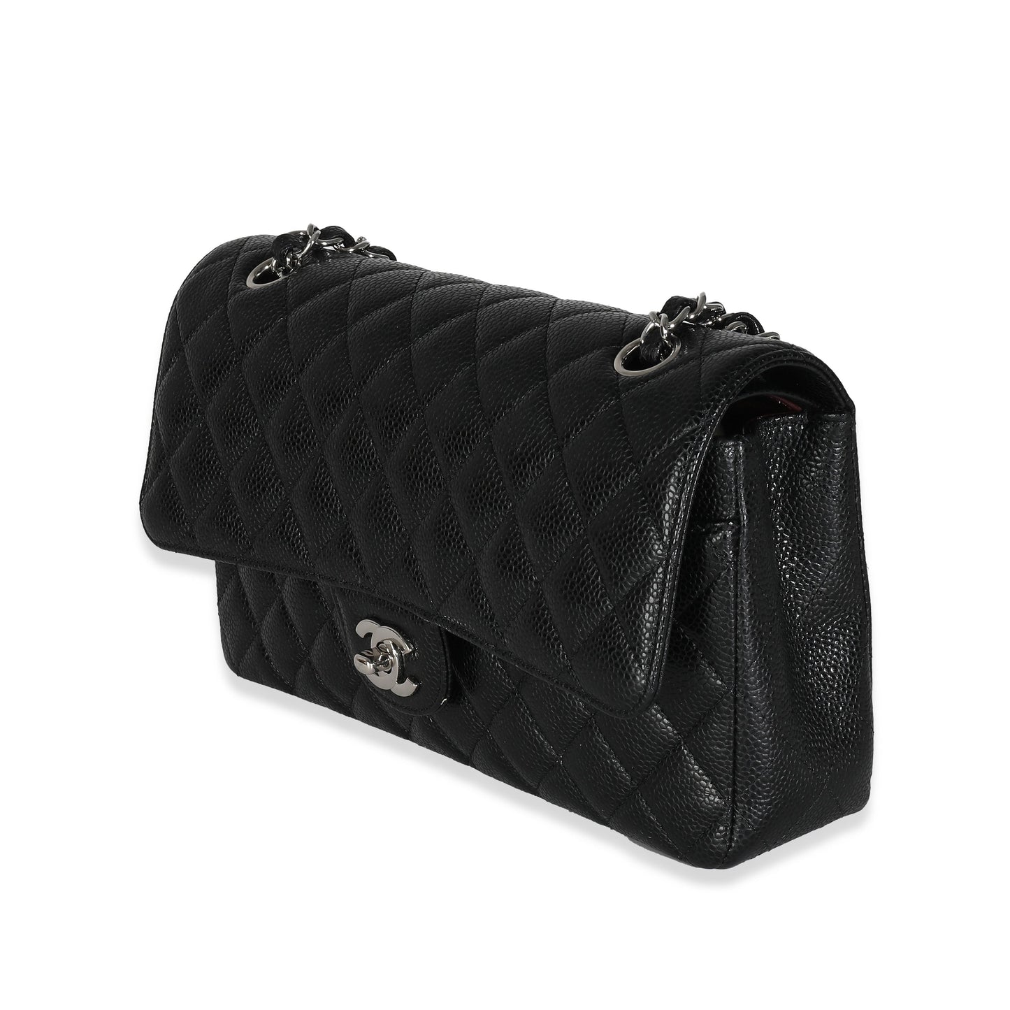 Chanel Flap Medium Classic Quilted Caviar Black Shoulder Bag Style 3