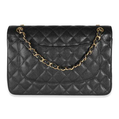 Chanel Flap Classic Quilted Caviar Black Shoulder Bag Style 4