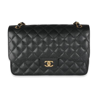 Chanel Flap Classic Quilted Caviar Black Shoulder Bag Style 4