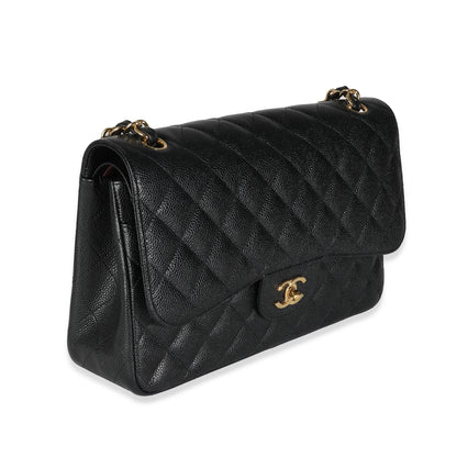 Chanel Flap Classic Quilted Caviar Black Shoulder Bag Style 4