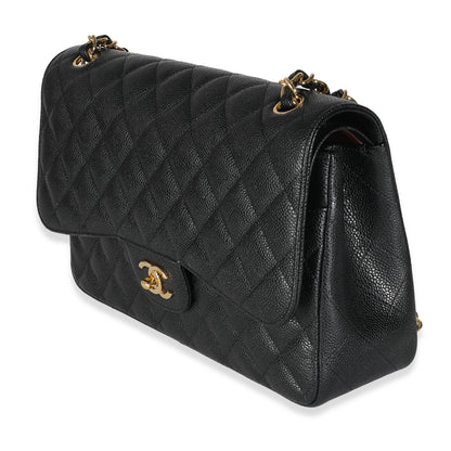 Chanel Flap Classic Quilted Caviar Black Shoulder Bag Style 4