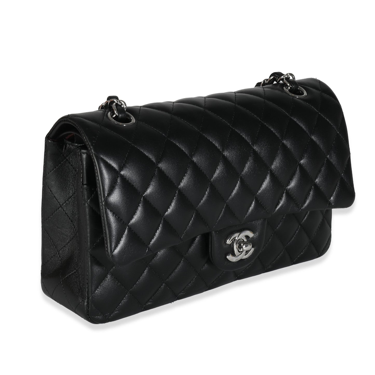 Chanel Flap Medium Classic Quilted Lambskin Black Shoulder Bag Style