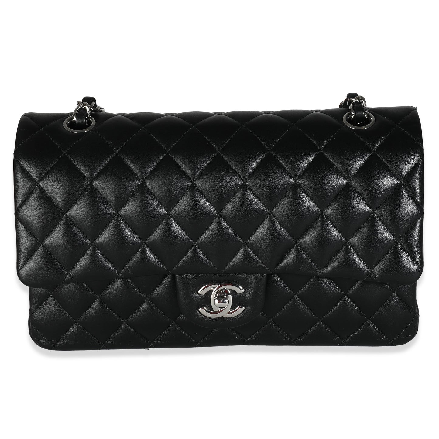 Chanel Flap Medium Classic Quilted Lambskin Black Shoulder Bag Style