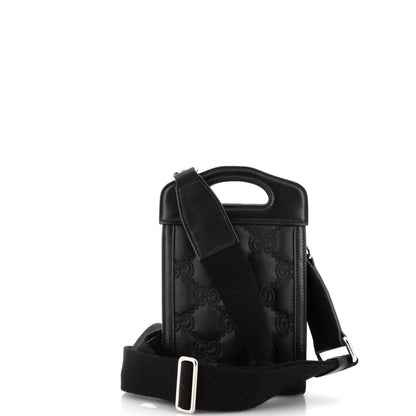 Top Handle Crossbody Bag GG Embossed Matelasse Nylon with Leather Mini