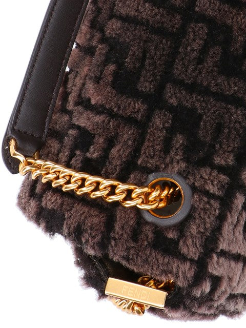 Fendi Women "Baguette Chain Midi" Crossbody Bag