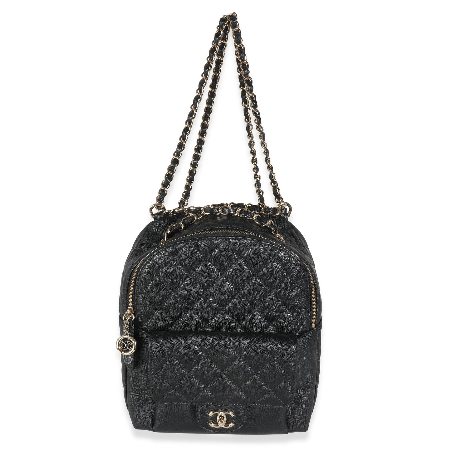 Chanel Black Quilted Caviar Small Day Backpack