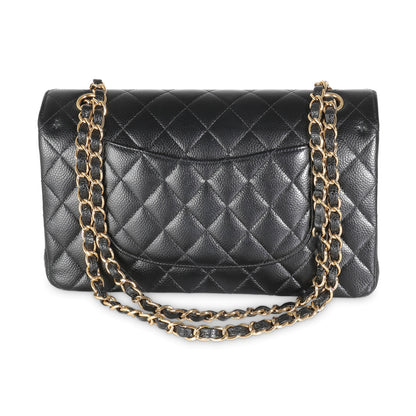 Chanel Flap Medium Classic Quilted Caviar Black Shoulder Bag Style 5