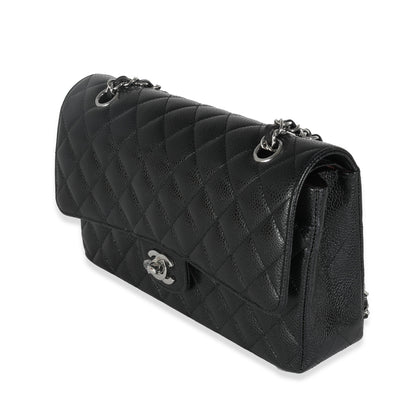 Chanel Flap Medium Classic Quilted Caviar Black Shoulder Bag