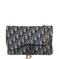 Dior Saddle Pouch Wallet on Chain Oblique