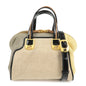 FENDI Chameleon Canvas Patent Leather 2Way Hand Bag Beige 8BL117