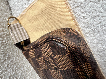 Louis Vuitton Limited Edition Trunks and Locks Mini Pochette Accessoires in Damier Ebene