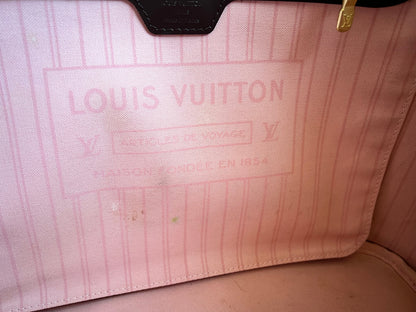 Louis Vuitton Neverfull MM Damier Ebene Rose Ballerine (RRP £1430)