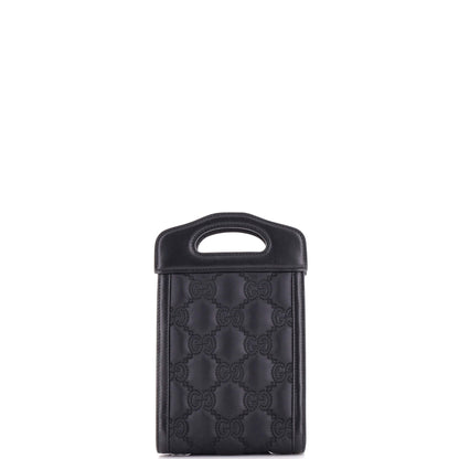 Top Handle Crossbody Bag GG Embossed Matelasse Nylon with Leather Mini