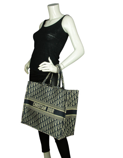 Dior Book Tote Oblique Blue Tote Bag Style 14