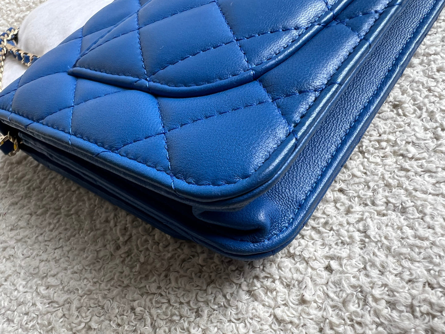 Chanel Blue Lambskin Wallet on Chain (RRP £2,930)