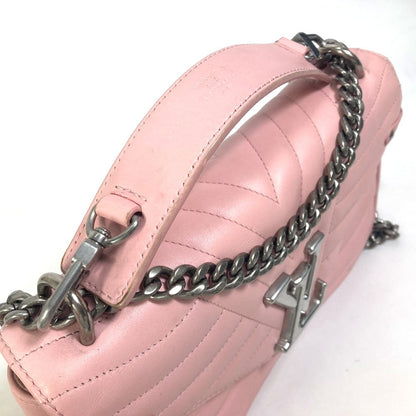 LOUIS VUITTON Shoulder Bag M51944 leather pink Crossbody New Wave Chain Bag MM Women Used