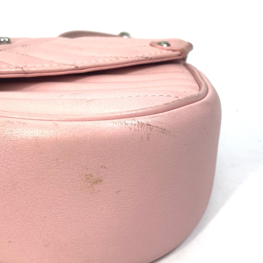 LOUIS VUITTON Shoulder Bag M51944 leather pink Crossbody New Wave Chain Bag MM Women Used
