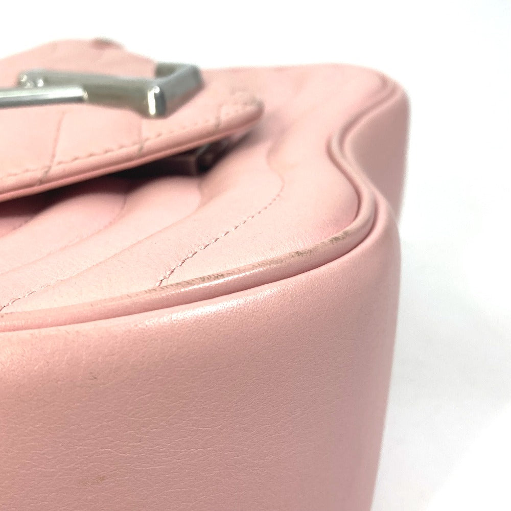 LOUIS VUITTON Shoulder Bag M51944 leather pink Crossbody New Wave Chain Bag MM Women Used