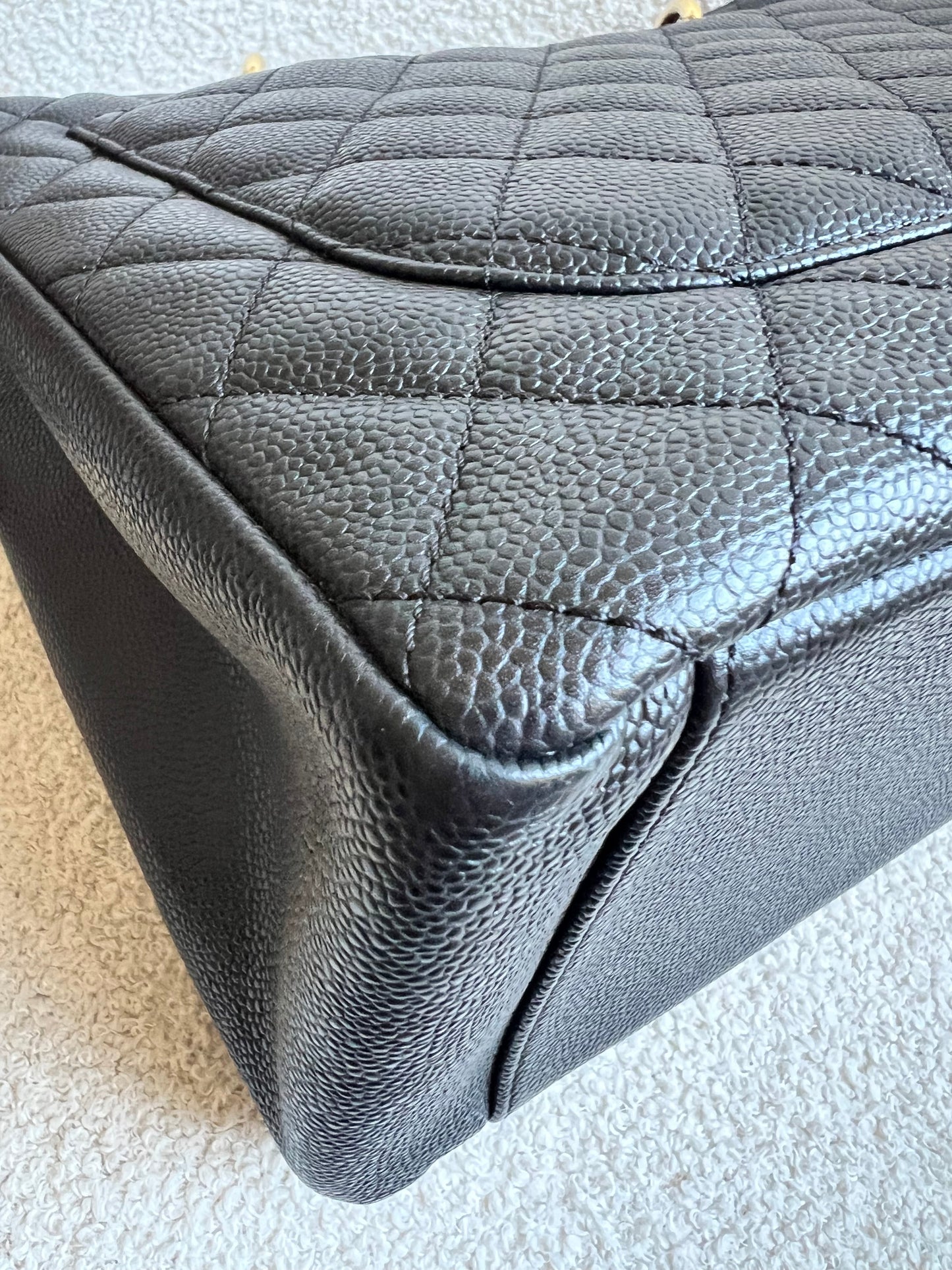Chanel Black Caviar Grand Shopper Tote Gold Hardware (GST)