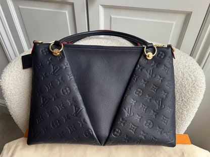 Louis Vuitton V Tote MM Navy Empreinte (RRP £2,390)