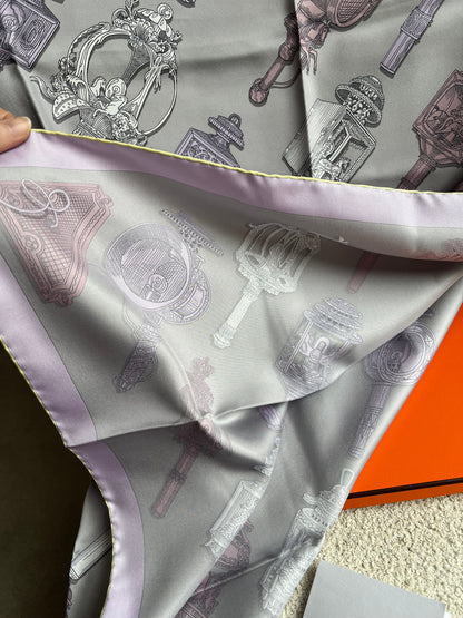 Hermes 90cm Scarf ‘Merveilleuses Lanternes’ by Pierre Marie