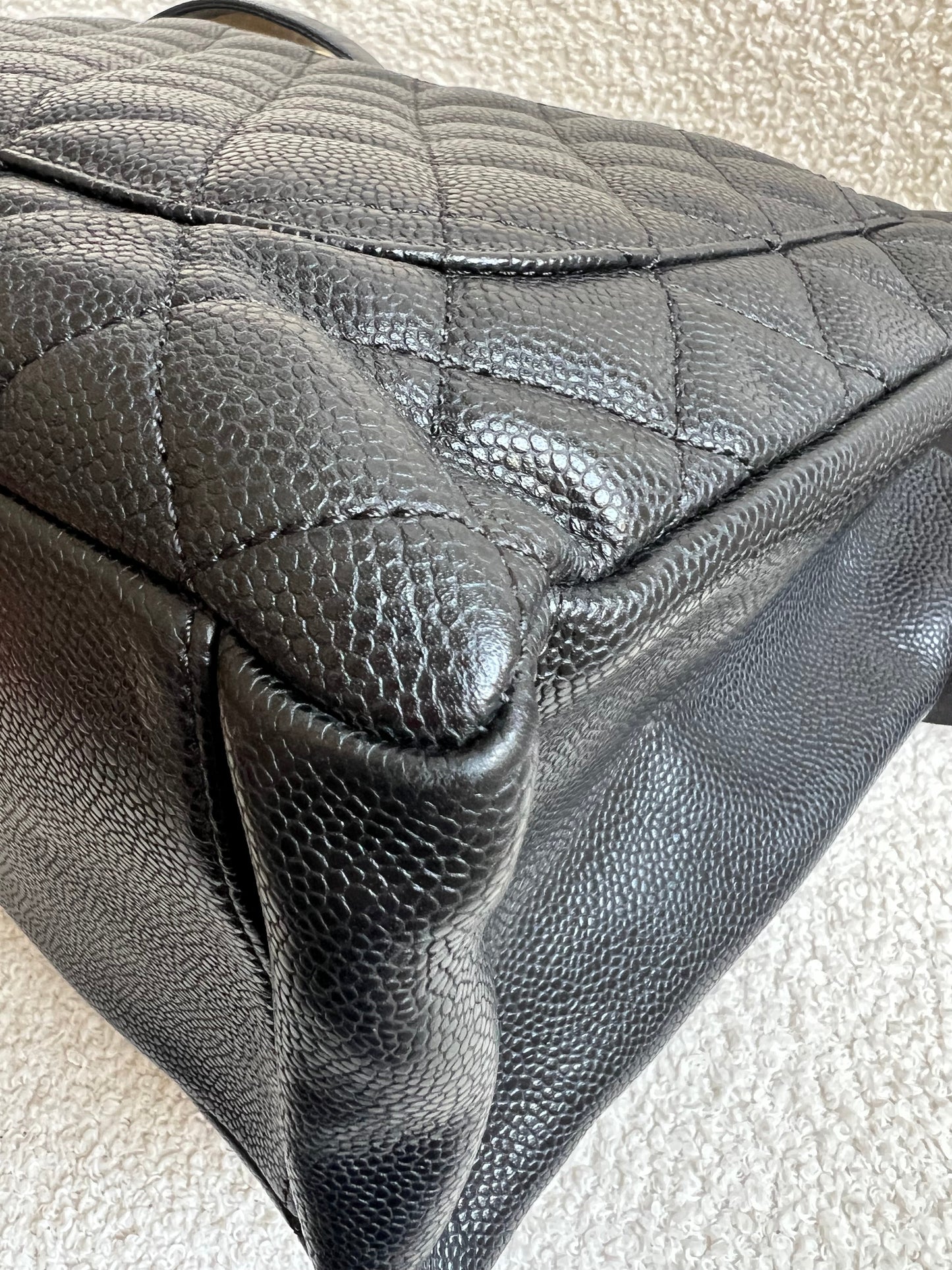 Chanel Black Caviar Grand Shopper Tote Gold Hardware (GST)