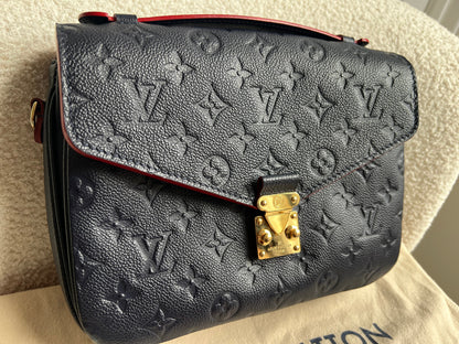 Louis Vuitton Pochette Metis Marine Rouge Empreinte (RRP £2,200)