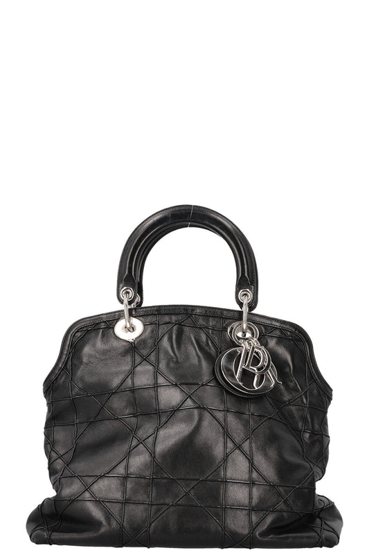 Christian Dior Granville Bag Cannage Leather Black