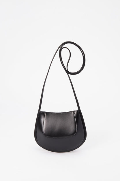 Jil Sander Half Moon Crossbody Bag - Black Leather