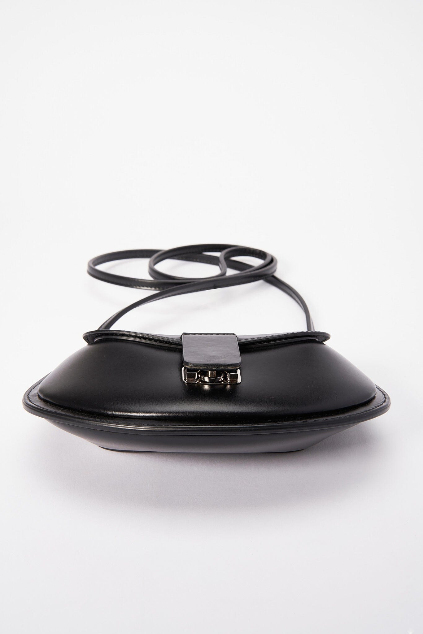 Jil Sander Half Moon Crossbody Bag - Black Leather