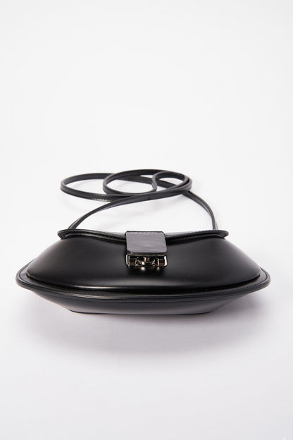 Jil Sander Half Moon Crossbody Bag - Black Leather